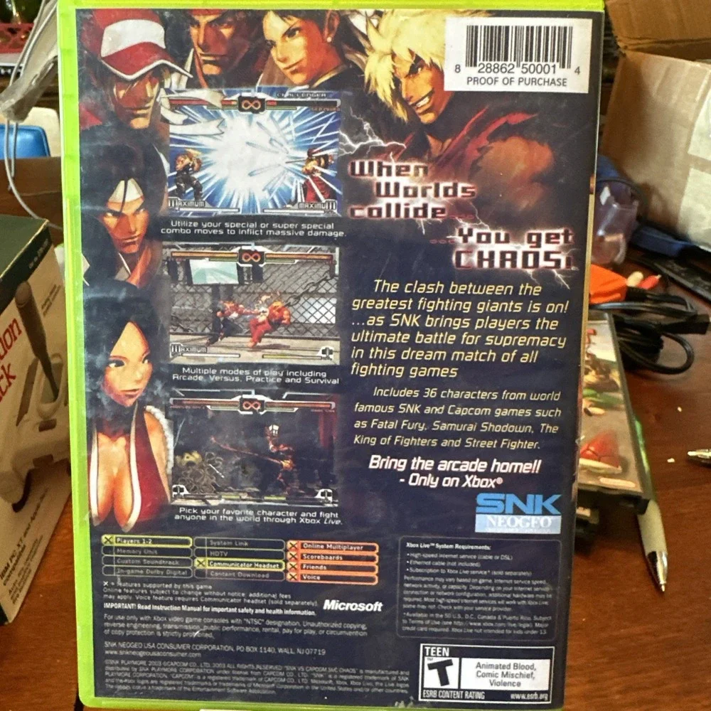 SNK vs. Capcom SVC Chaos Original Xbox